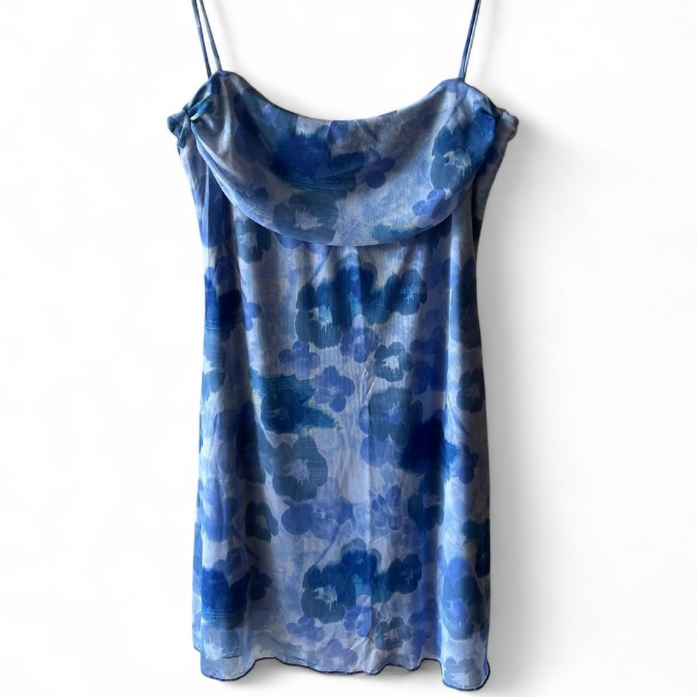 NWT Y2K inspired See You Monday Blue Patterned Mini Dress